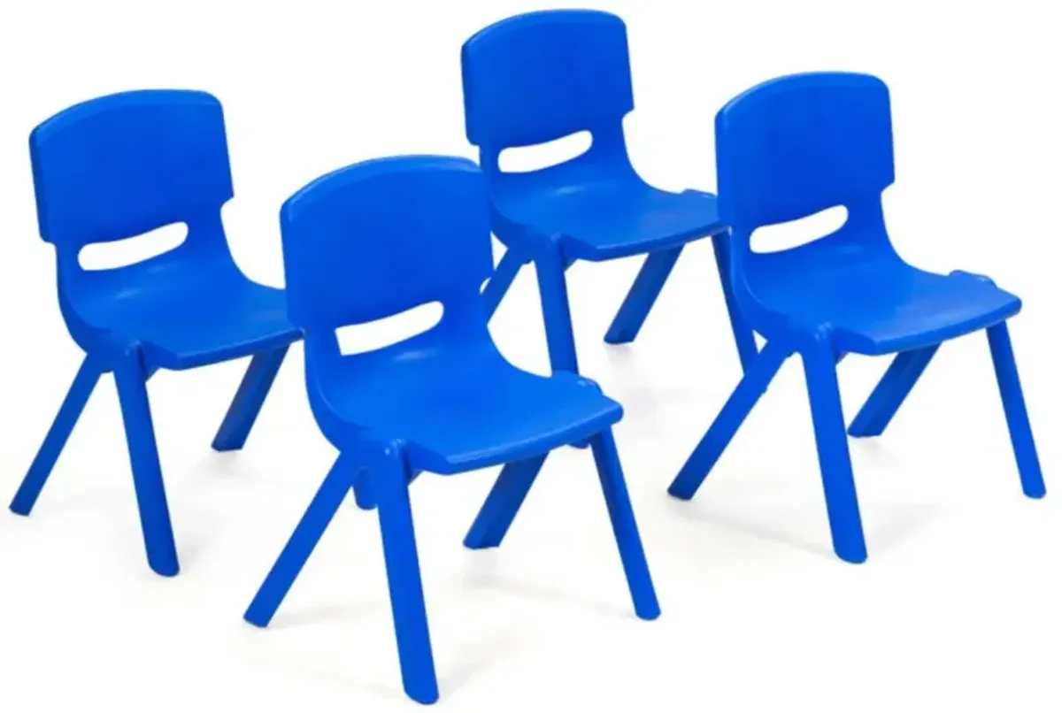 Hivvago 4-pack Kids Plastic Stackable Classroom Chairs