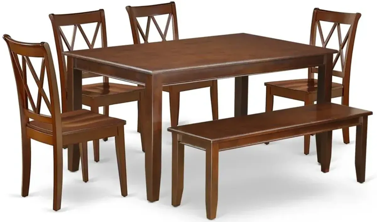 Dining Room Set Mahogany, DUCL6-MAH-W