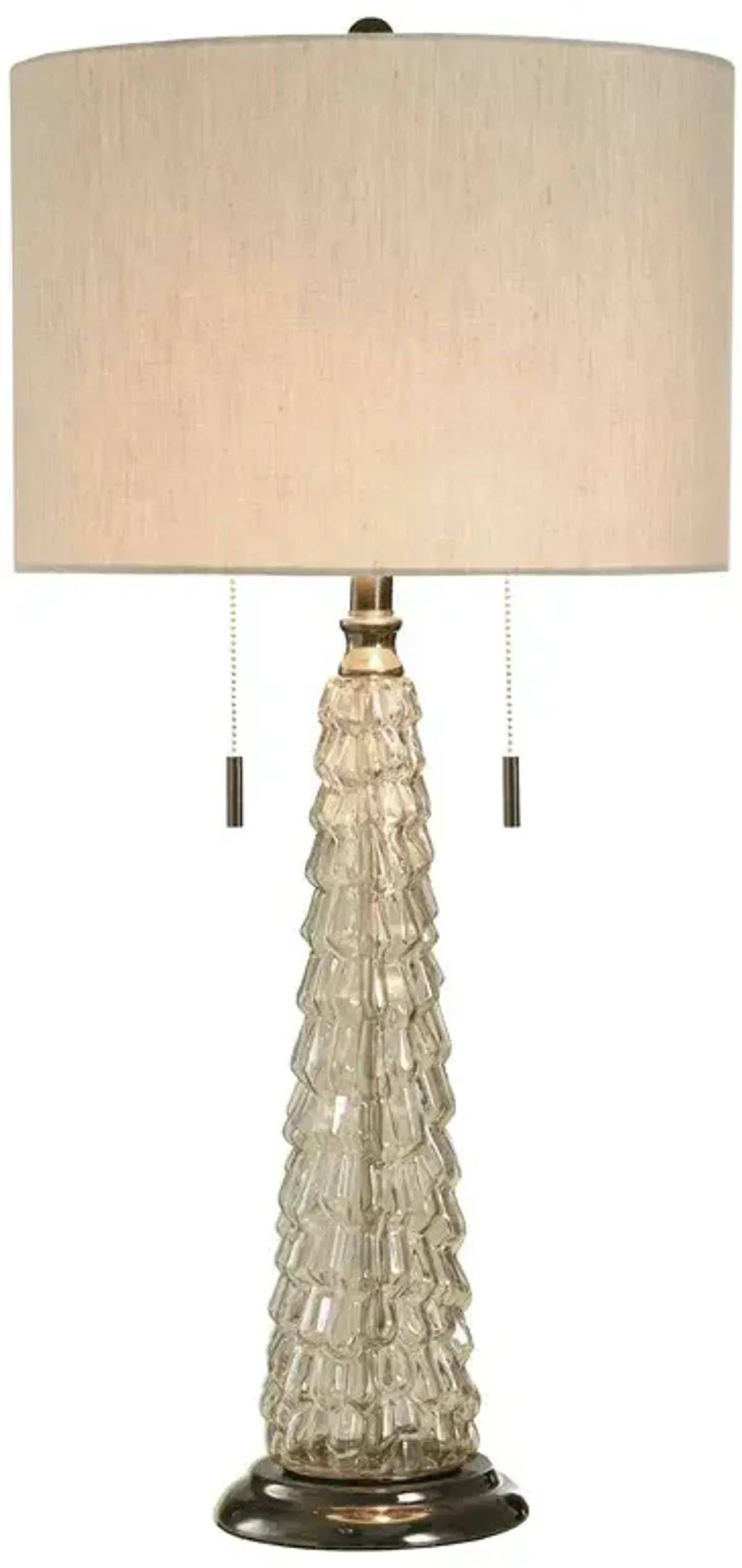 Gilded Glow Glass Lamp