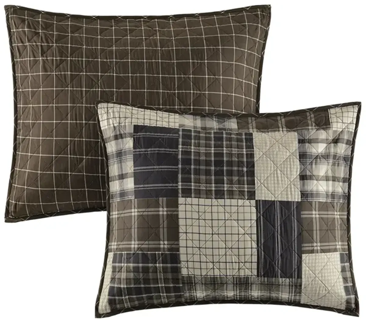 Gracie Mills Otha 3 Peice Plaid Reversible Quilt Set