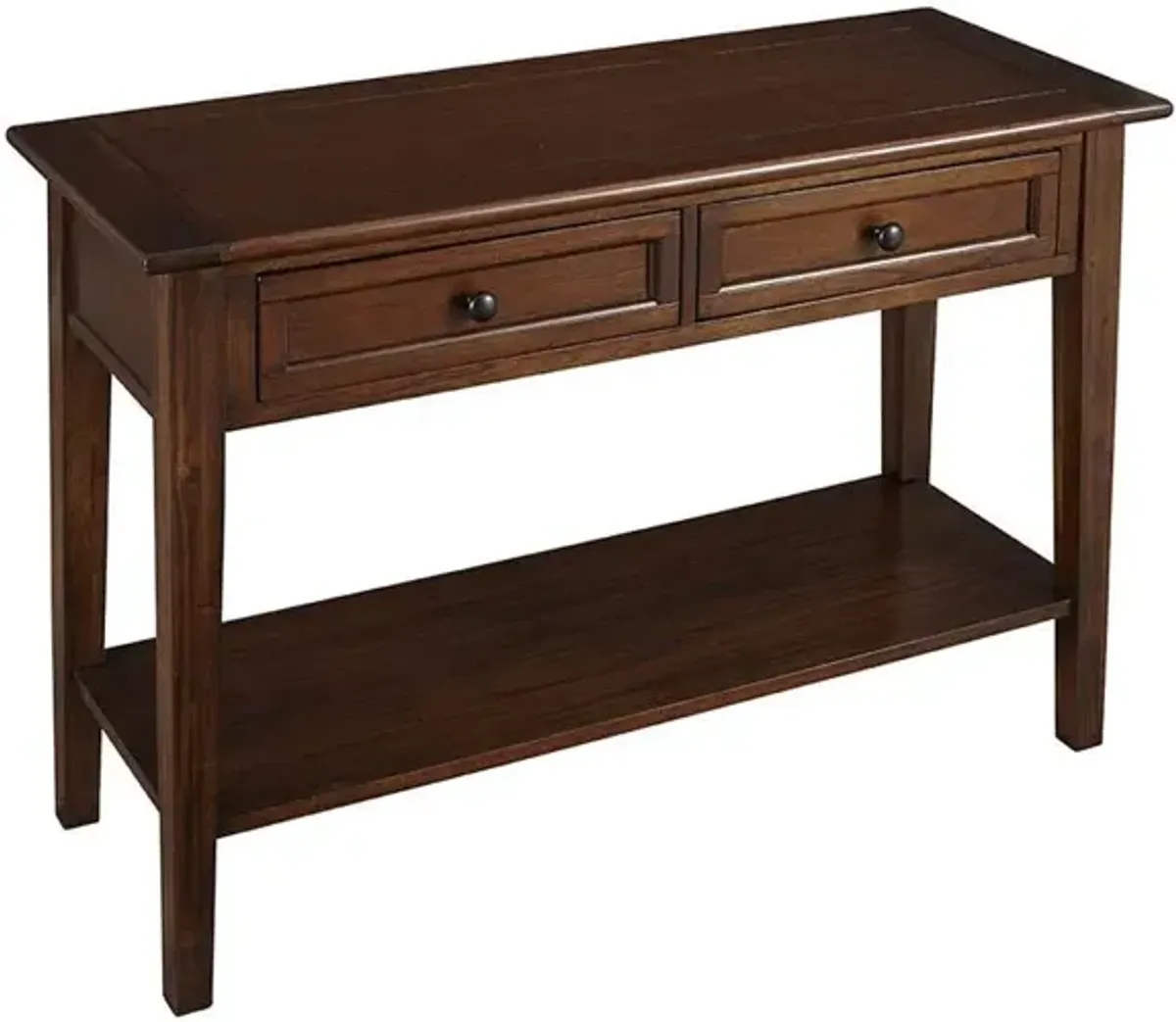 Belen Kox Cherry Brown 2-Drawer Sofa Table with Shelf, Belen Kox