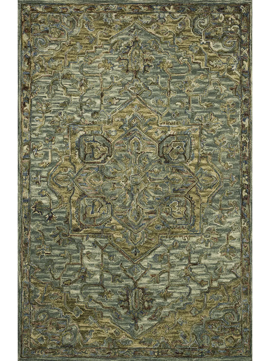 Victoria VK20 Dark Green/Tobacco 7'9" x 9'9" Rug