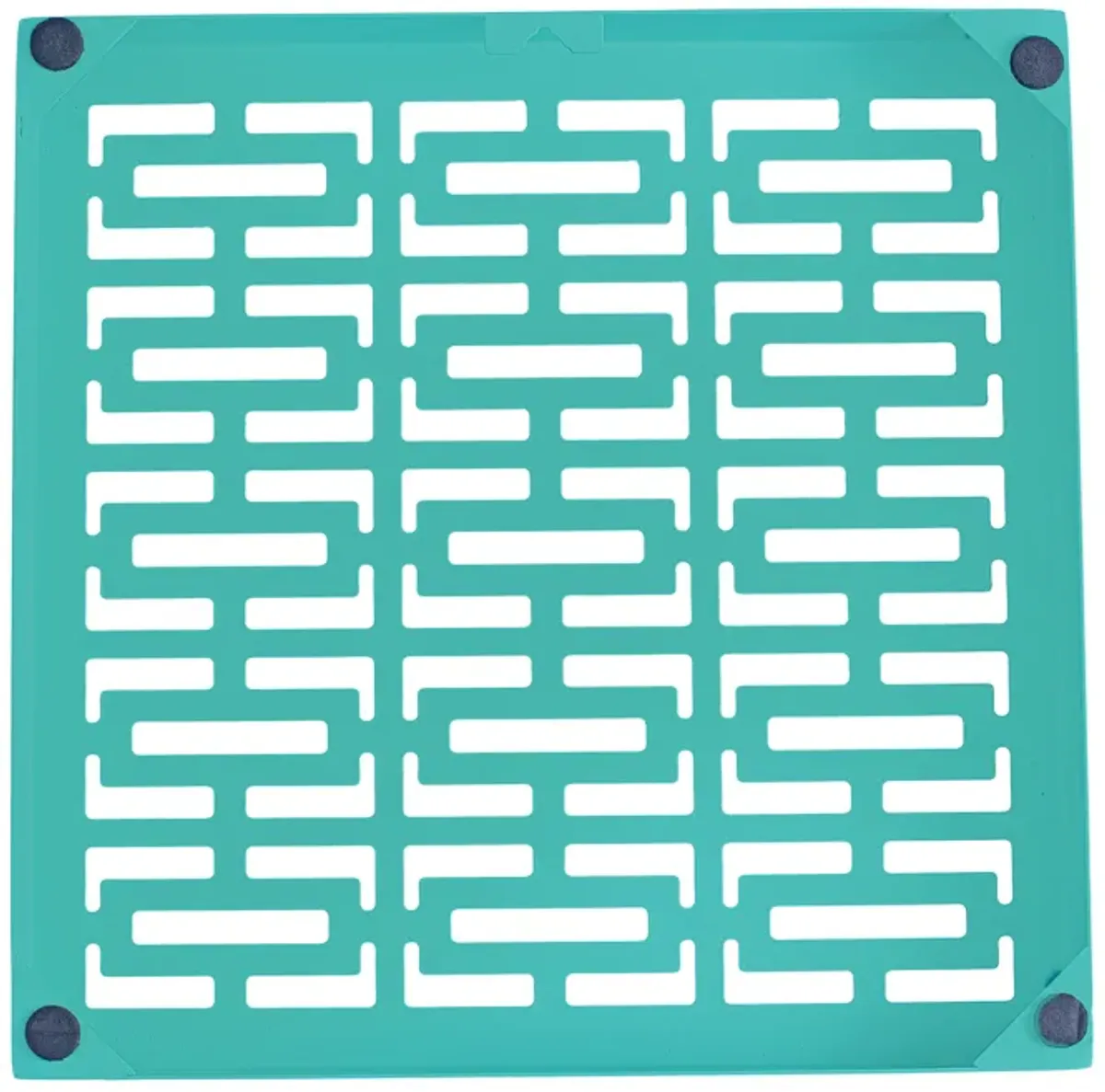 Breeze Block Metal Wall Tile: 7' x 7' Turquoise