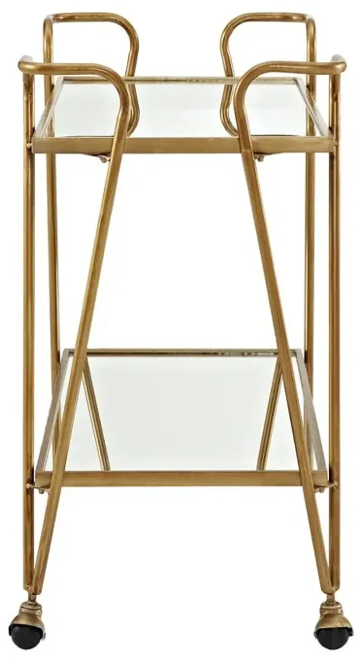 Linon Gold Mid-Century Bar Cart