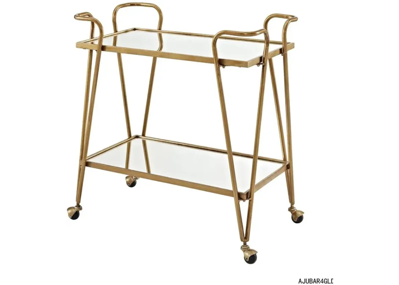 Linon Gold Mid-Century Bar Cart