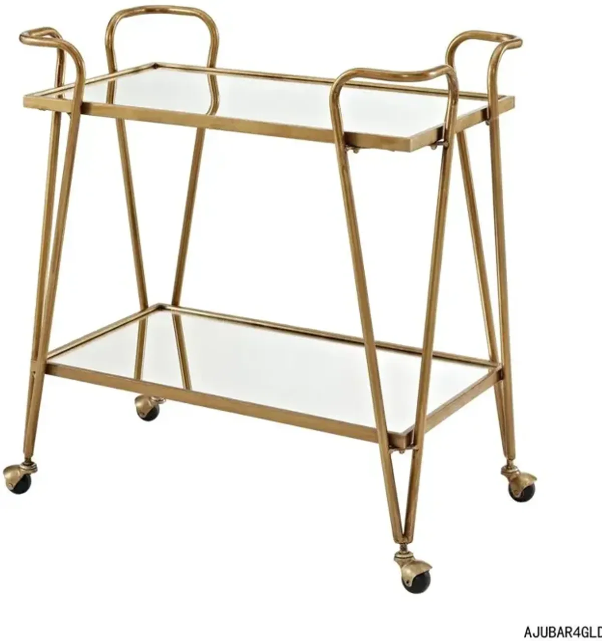 Linon Gold Mid-Century Bar Cart