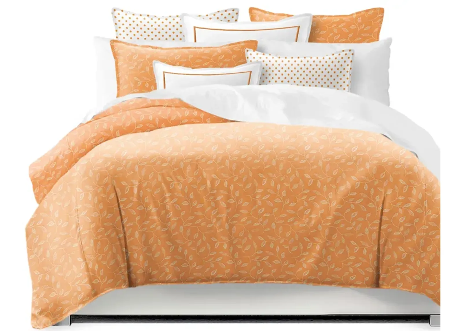 6ix Tailors Fine Linens Sabrina Tangerine Comforter Set