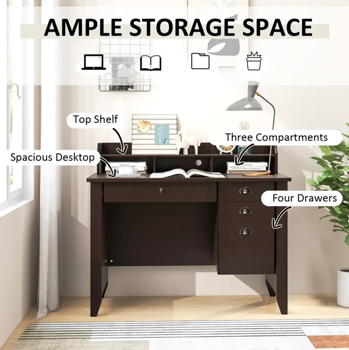 Computer Desk PC Laptop Writing Table Workstation