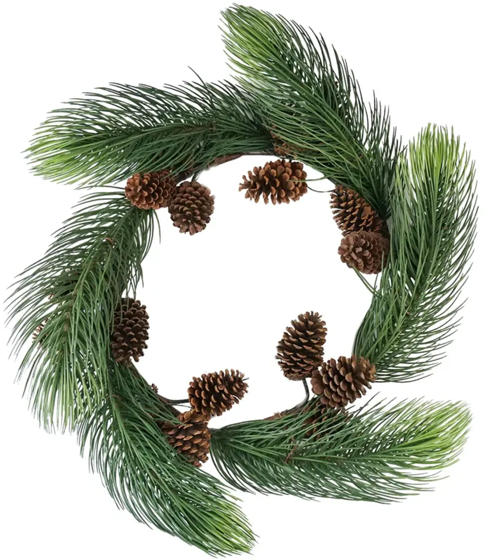 Long Pine Needle Artificial Christmas Wreath - 30-Inch  Unlit