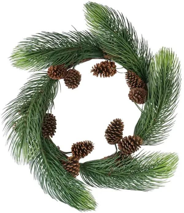 Long Pine Needle Artificial Christmas Wreath - 30-Inch  Unlit