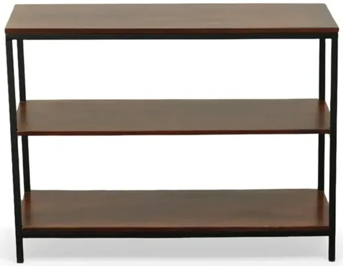 Carolina Living Brayden Console Table - Chestnut/Black