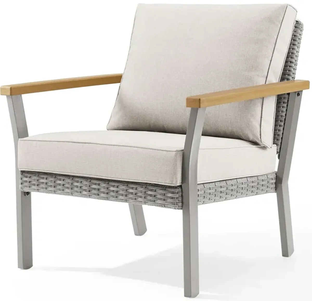 Lounge Chair with Faux Wood Armrests