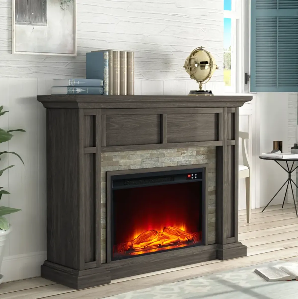 FESTIVO 48" Electric Fireplace with Realistic Flame Effect