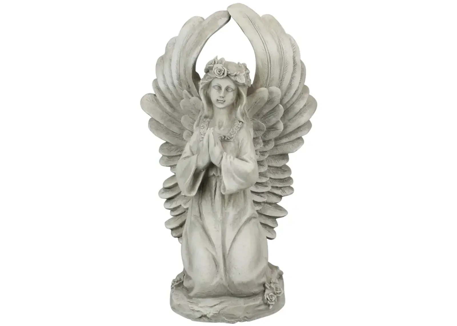 15.25" Angel Kneeling in Prayer Outdoor Garden Statue