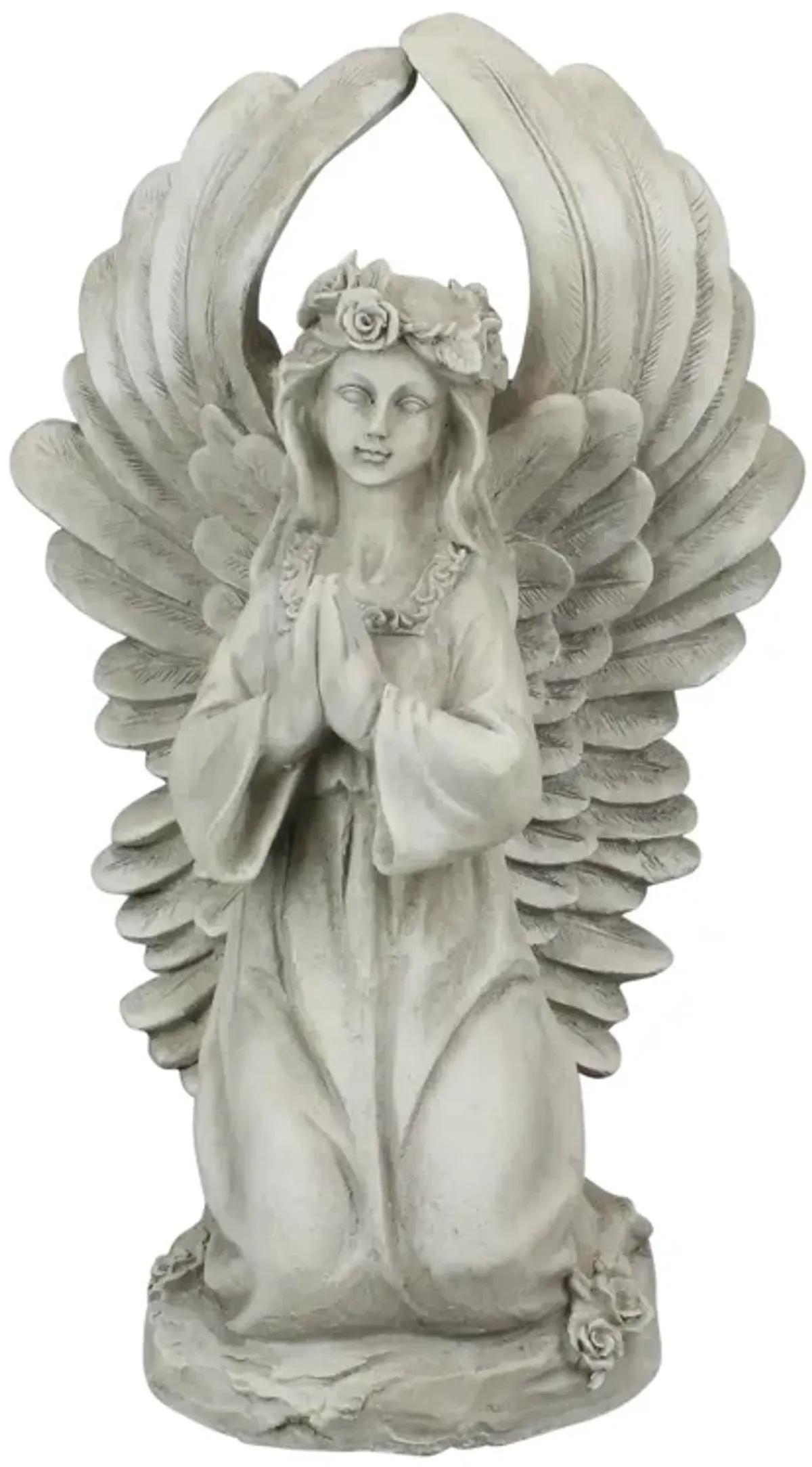 15.25" Angel Kneeling in Prayer Outdoor Garden Statue