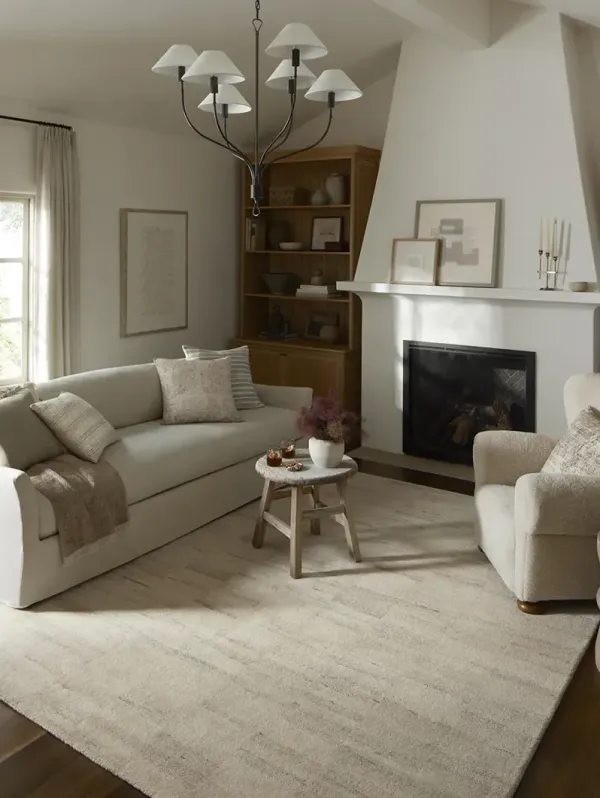 Rocky ROC-03 Natural / Fog 11''6" x 15' Rug by Amber Lewis