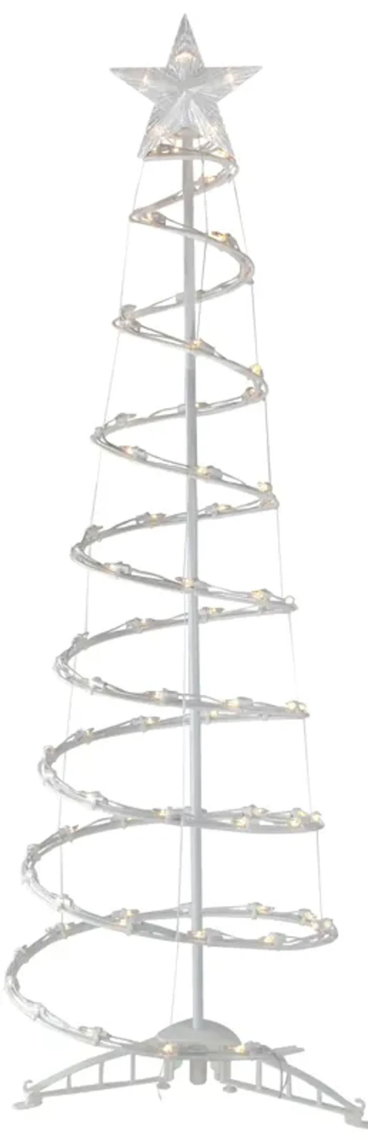 4ft Lighted Spiral Cone Tree Outdoor Christmas Decoration  Clear Lights