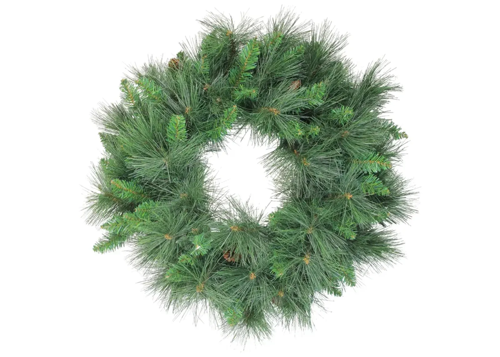 24" White Valley Pine with Pine Cones Artificial Christmas Wreath - Unlit