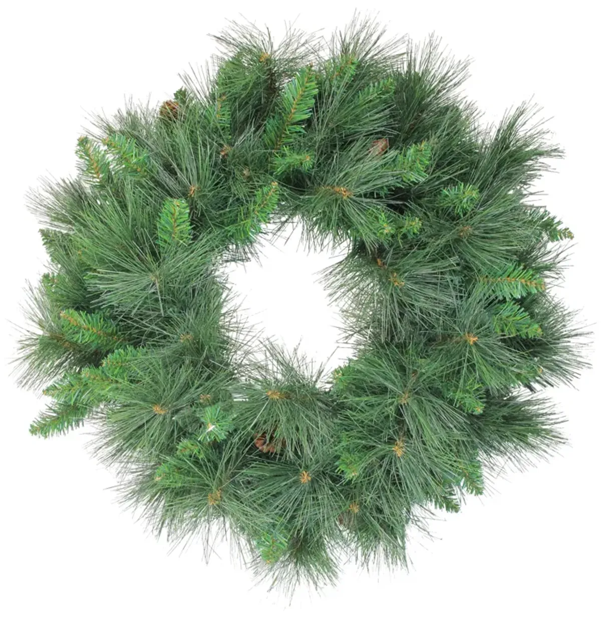 24" White Valley Pine with Pine Cones Artificial Christmas Wreath - Unlit