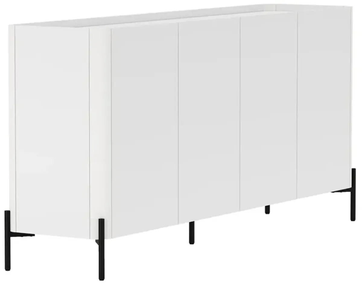 Abbey White Accent Cabinet and Sideboard Set