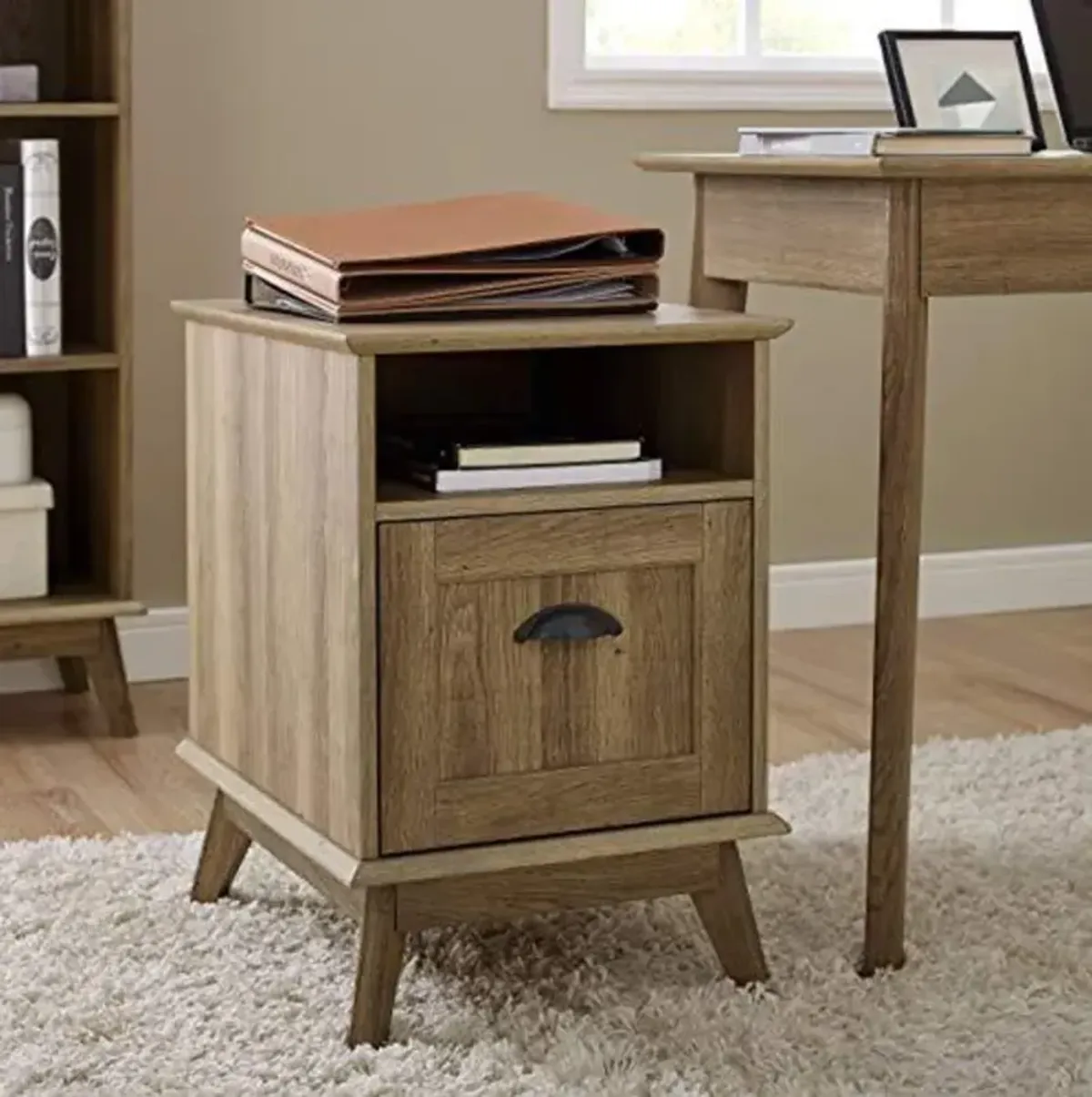 Caffoz Newport Series Wooden Home Office File Cabinet for Letter and Legal File