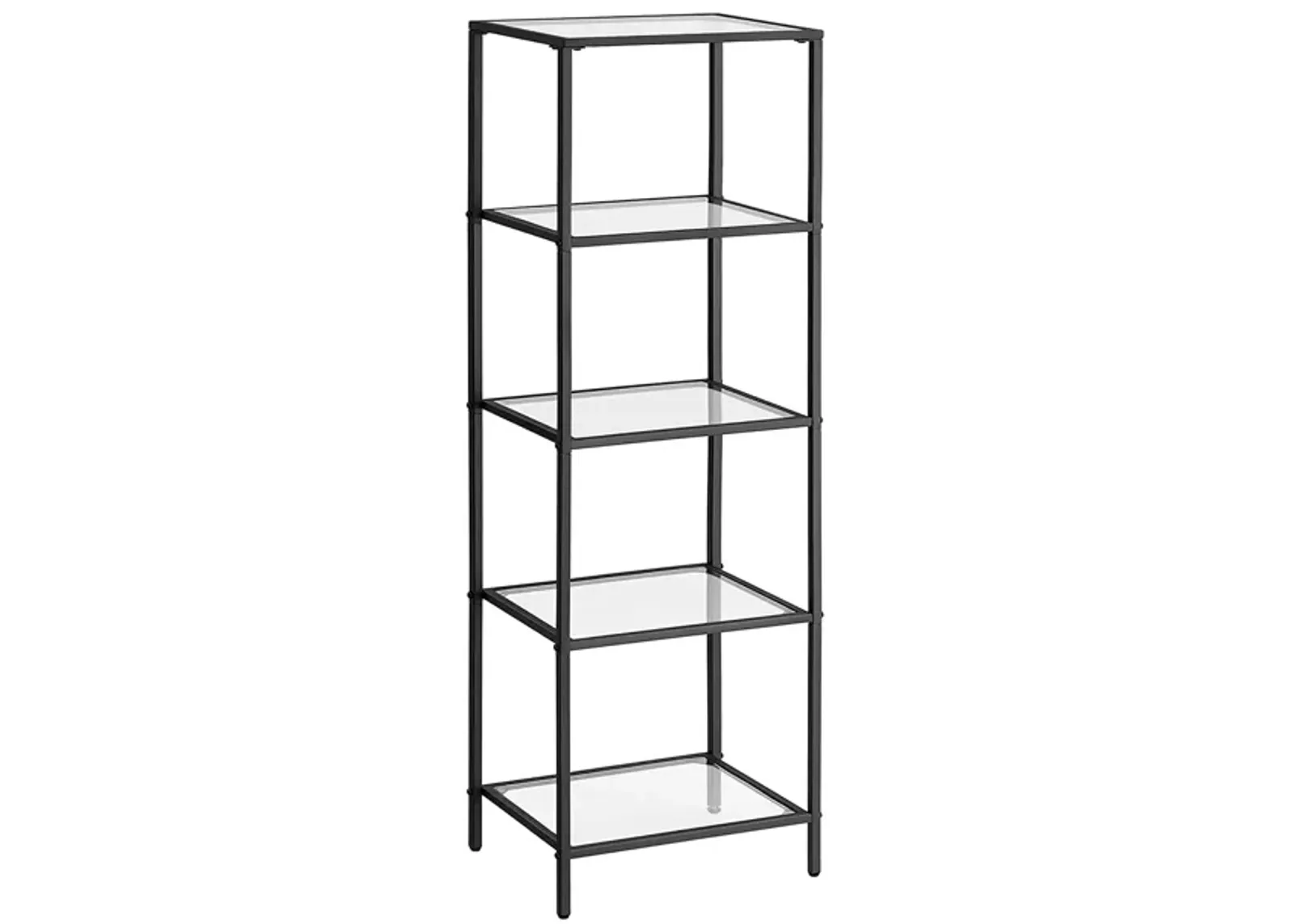 Space-Saving 5-Tier Bookshelf for Bedroom Organization