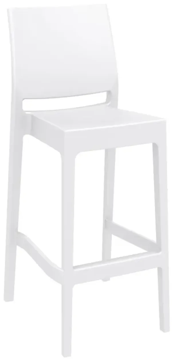 38.5" Olive Green Solid Patio Counter Stool