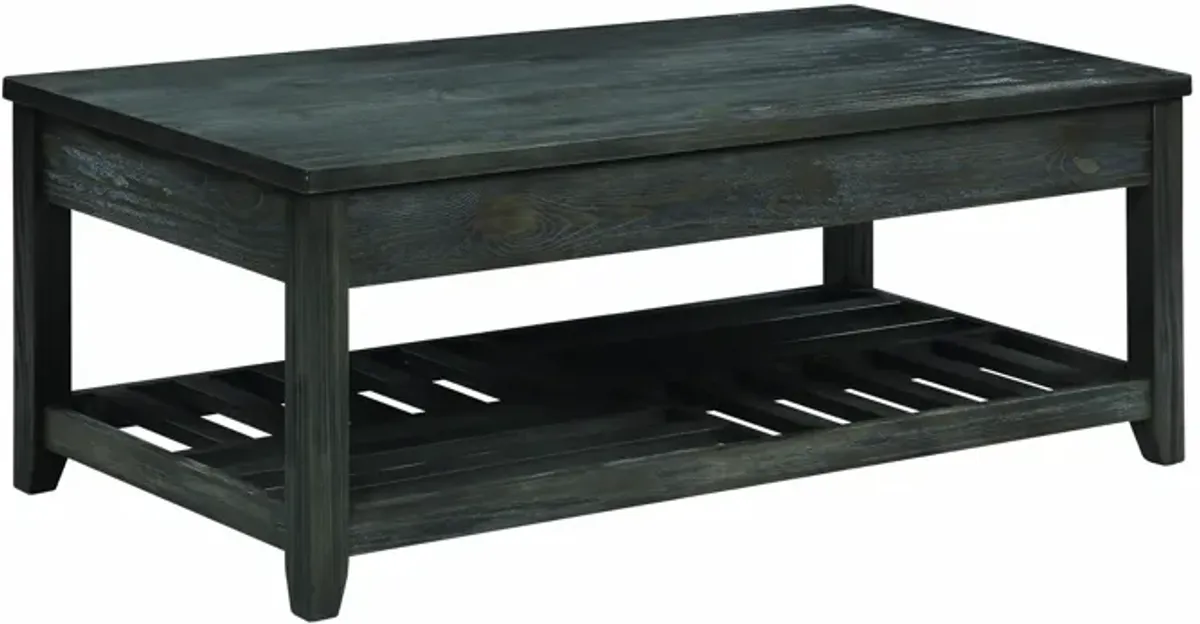 Rustic Grey Lift-Top Coffee Table
