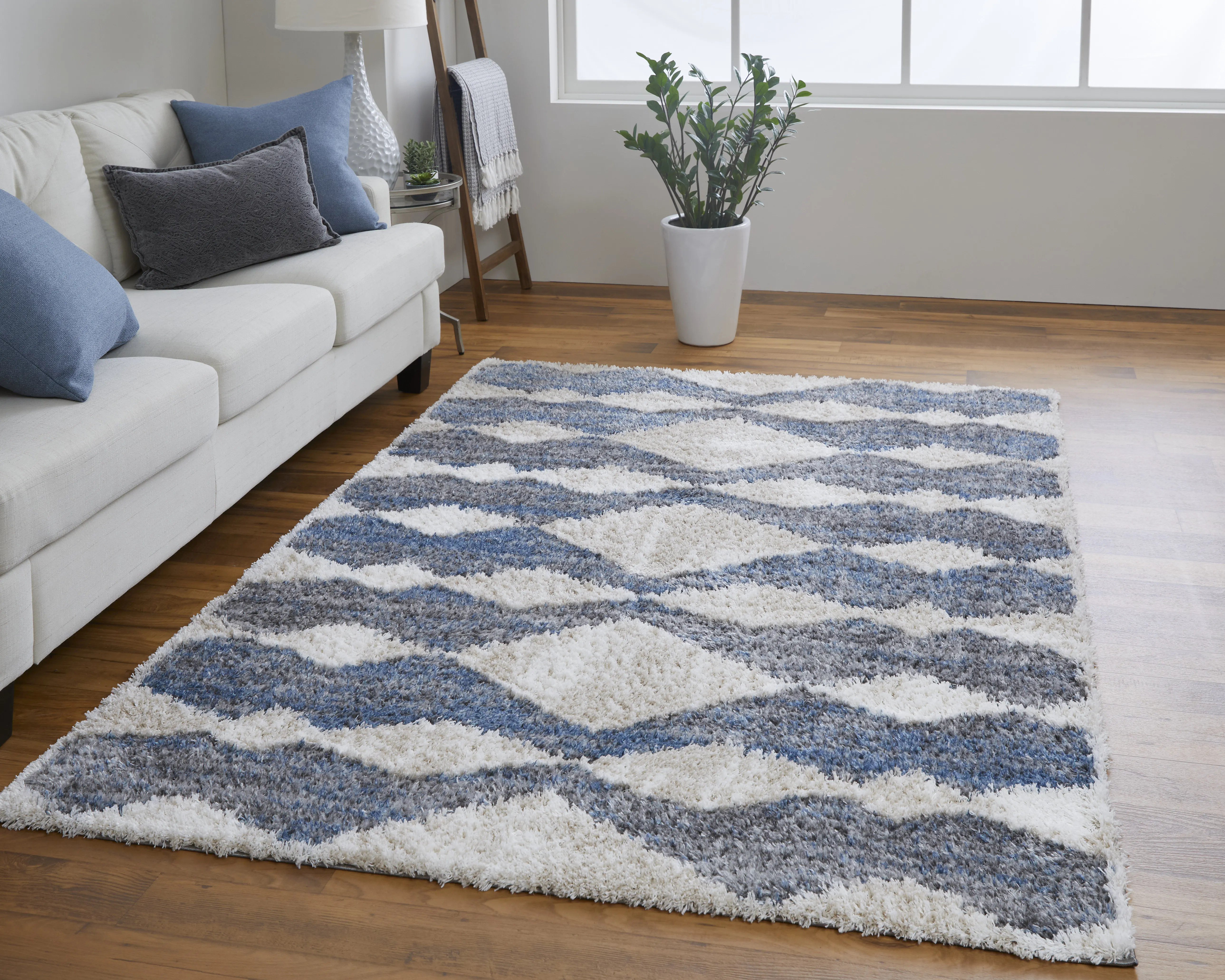 Mynka 39IFF Ivory/Gray/Blue 9' x 12' Rug