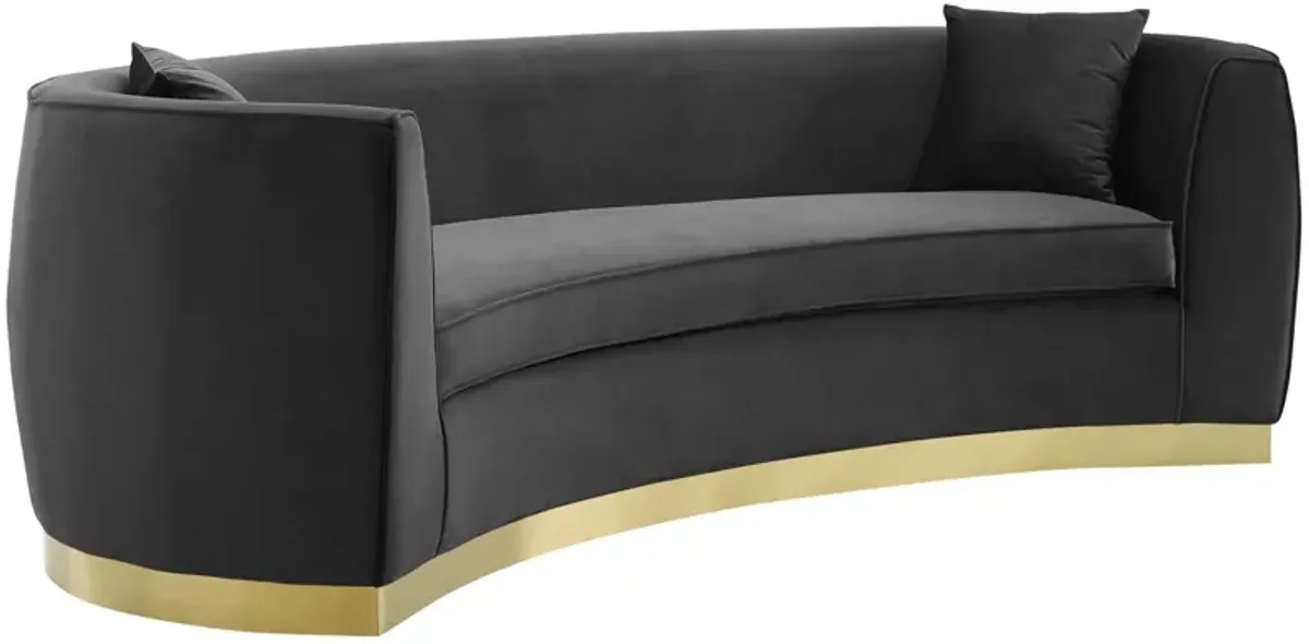 Resolute Curved Performance Velvet Sofa