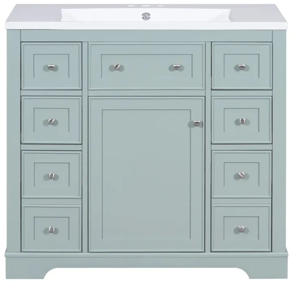 Merax Solid Wood Bathroom Vanity Cabinet with Sink