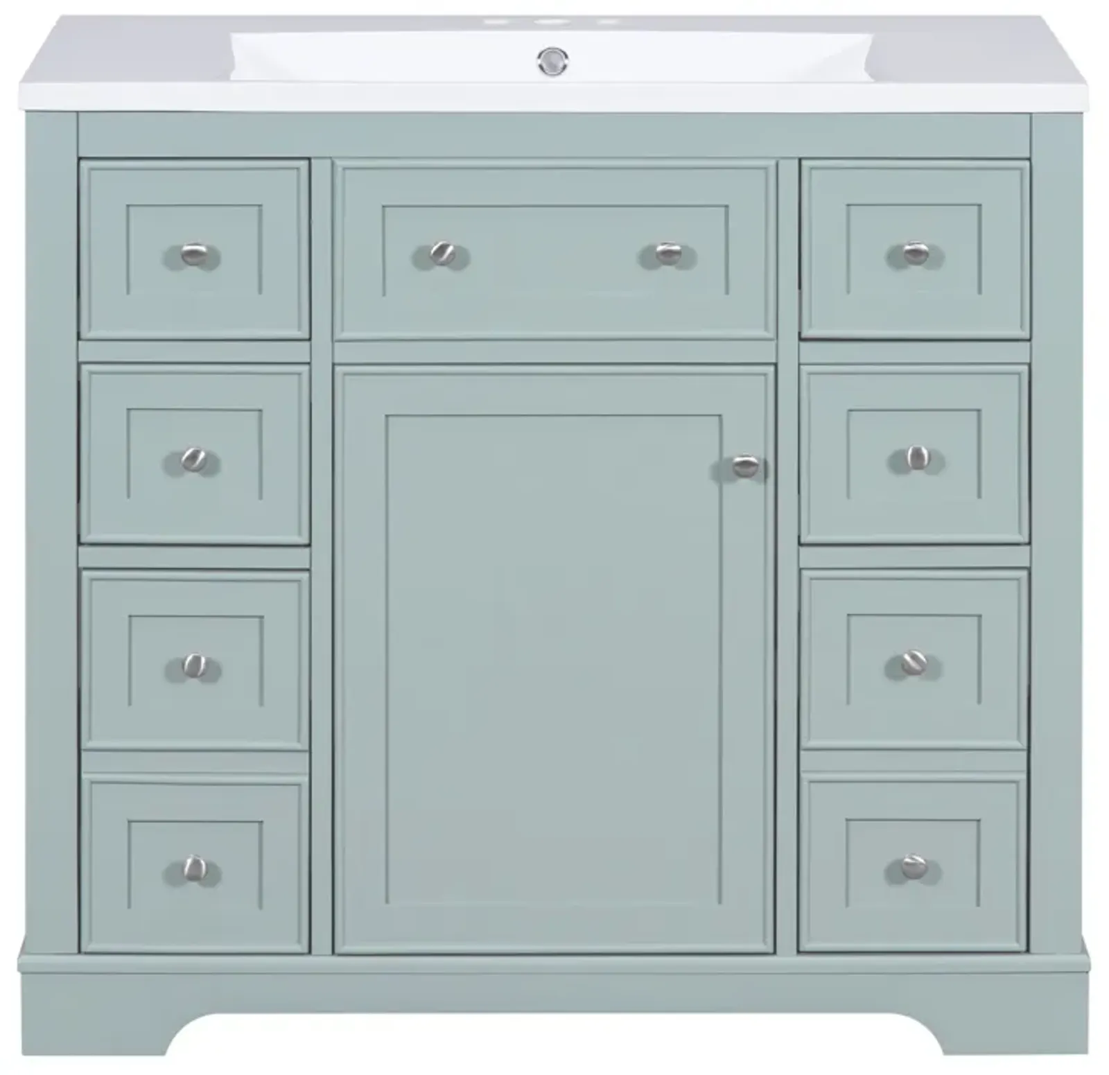 Merax Solid Wood Bathroom Vanity Cabinet with Sink