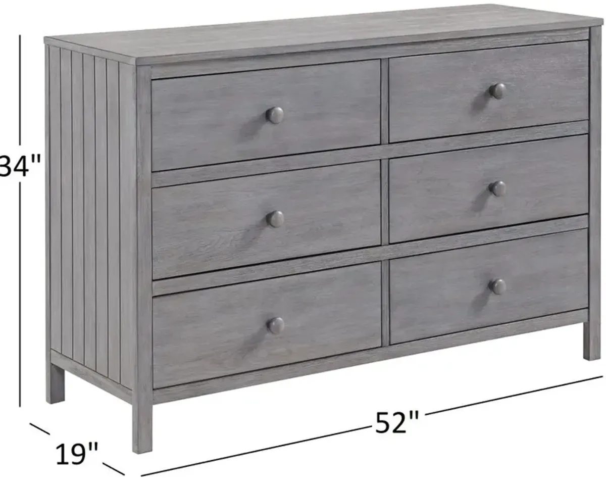 Oxford Baby Soho Baby Everlee 6 Drawer Dresser  Greystone