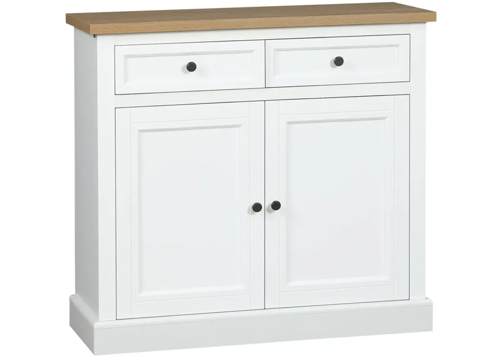 White Kitchen Buffet: Sideboard Cabinet for Living Room & Entryway