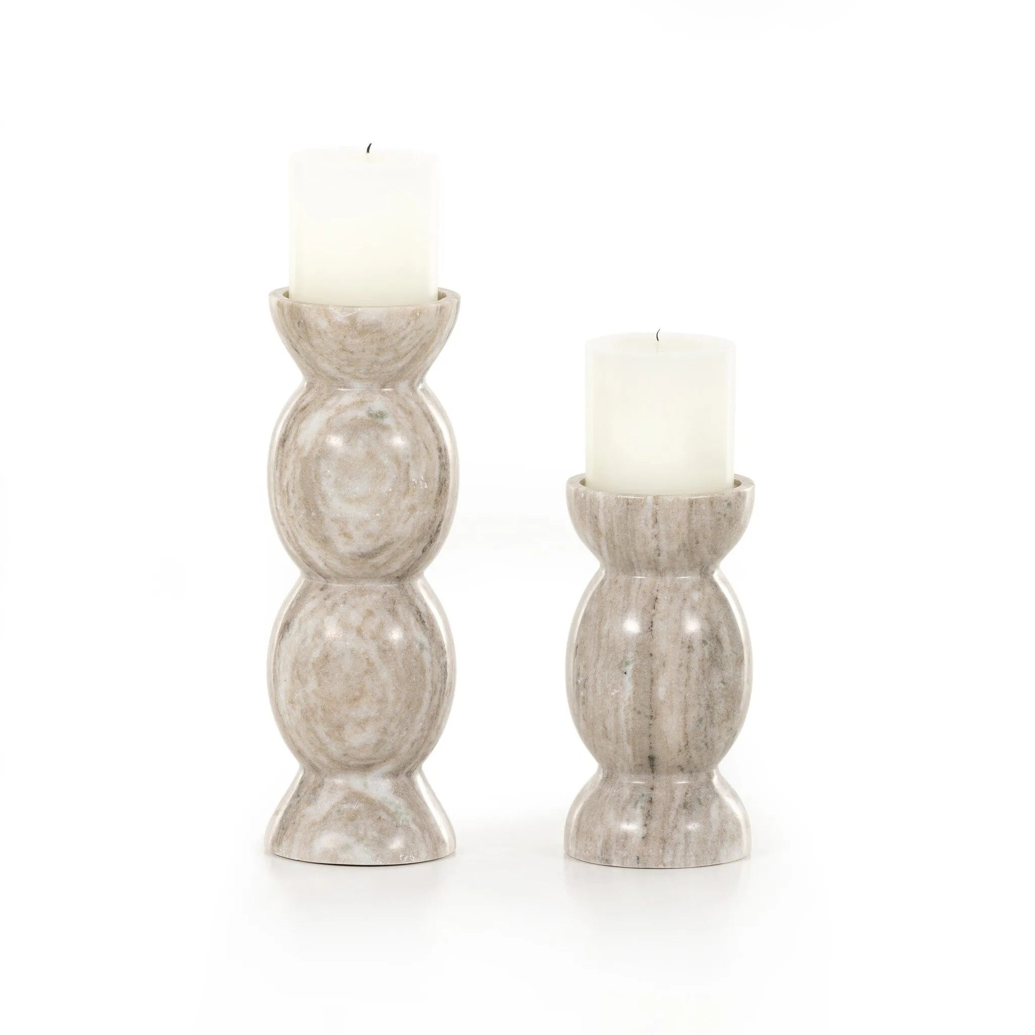 Kivu Pillar Candle Holder (Set Of 2)