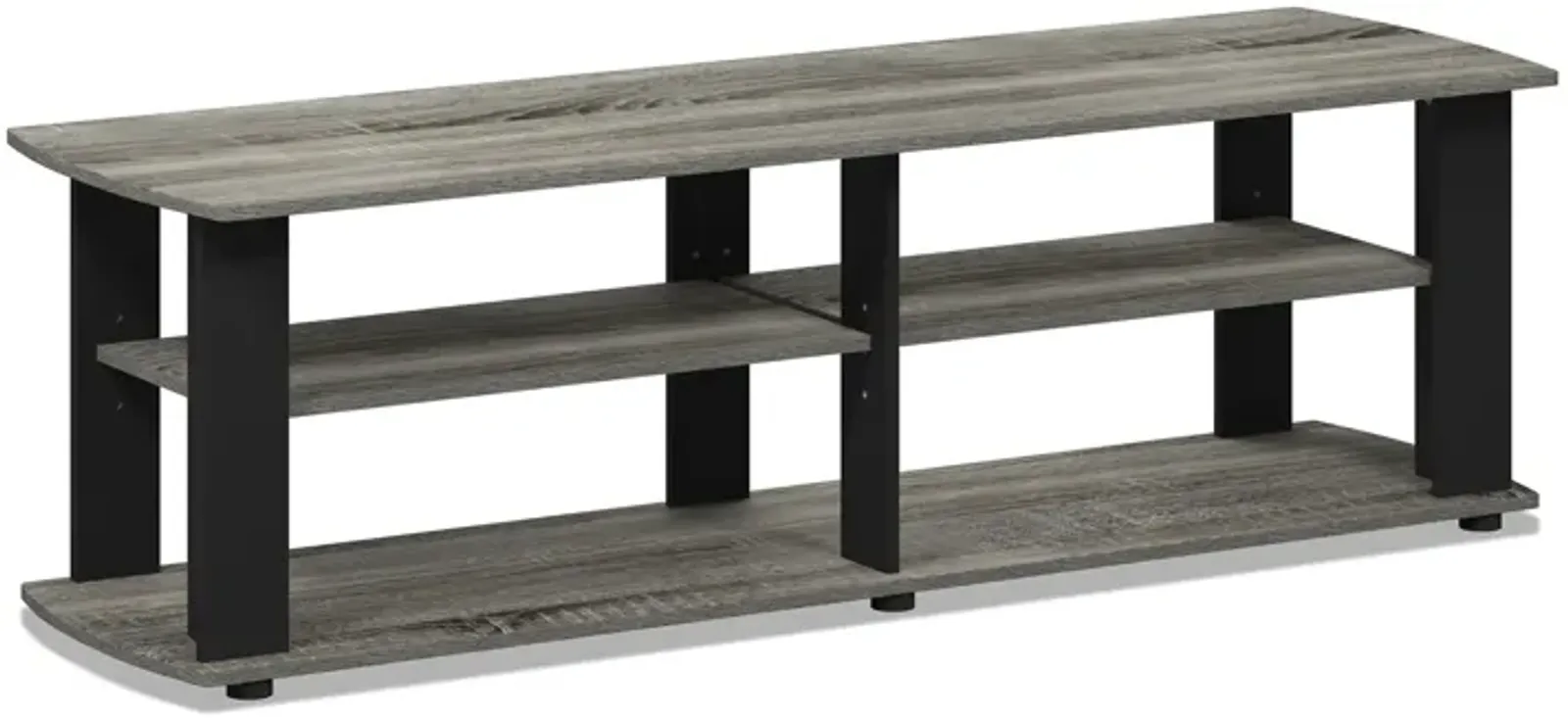 Furinno Furinno 11191 THE Entertainment Center TV Stand, French Oak Grey/Black