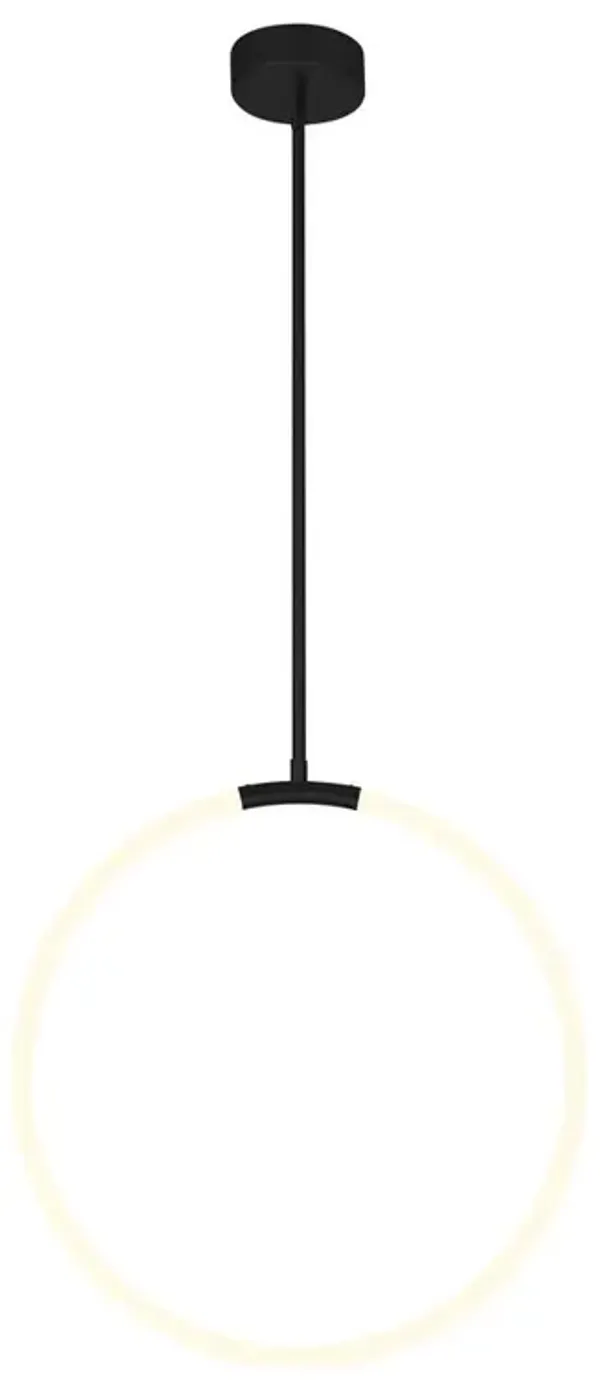 CWI Lighting Hoops 1 Light LED Chandelier With Black Finish