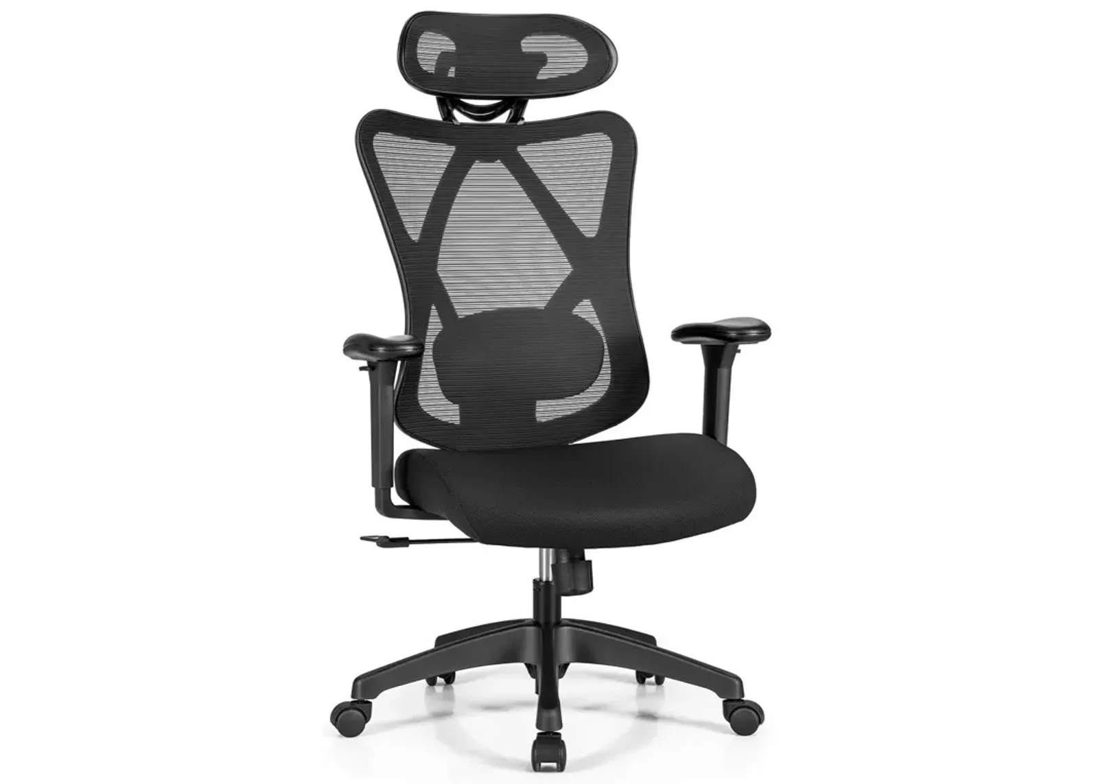 Costway Reclining Mesh Office Chair Swivel Chair w/ Adjustable Lumbar Support