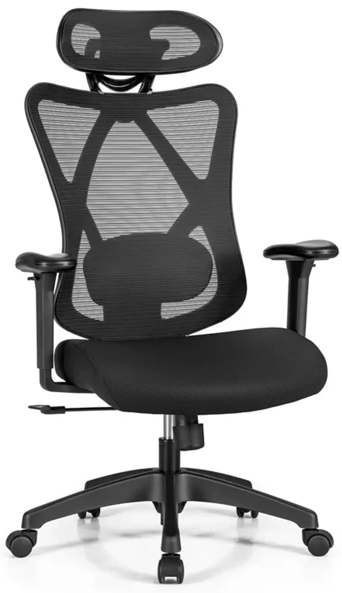 Costway Reclining Mesh Office Chair Swivel Chair w/ Adjustable Lumbar Support