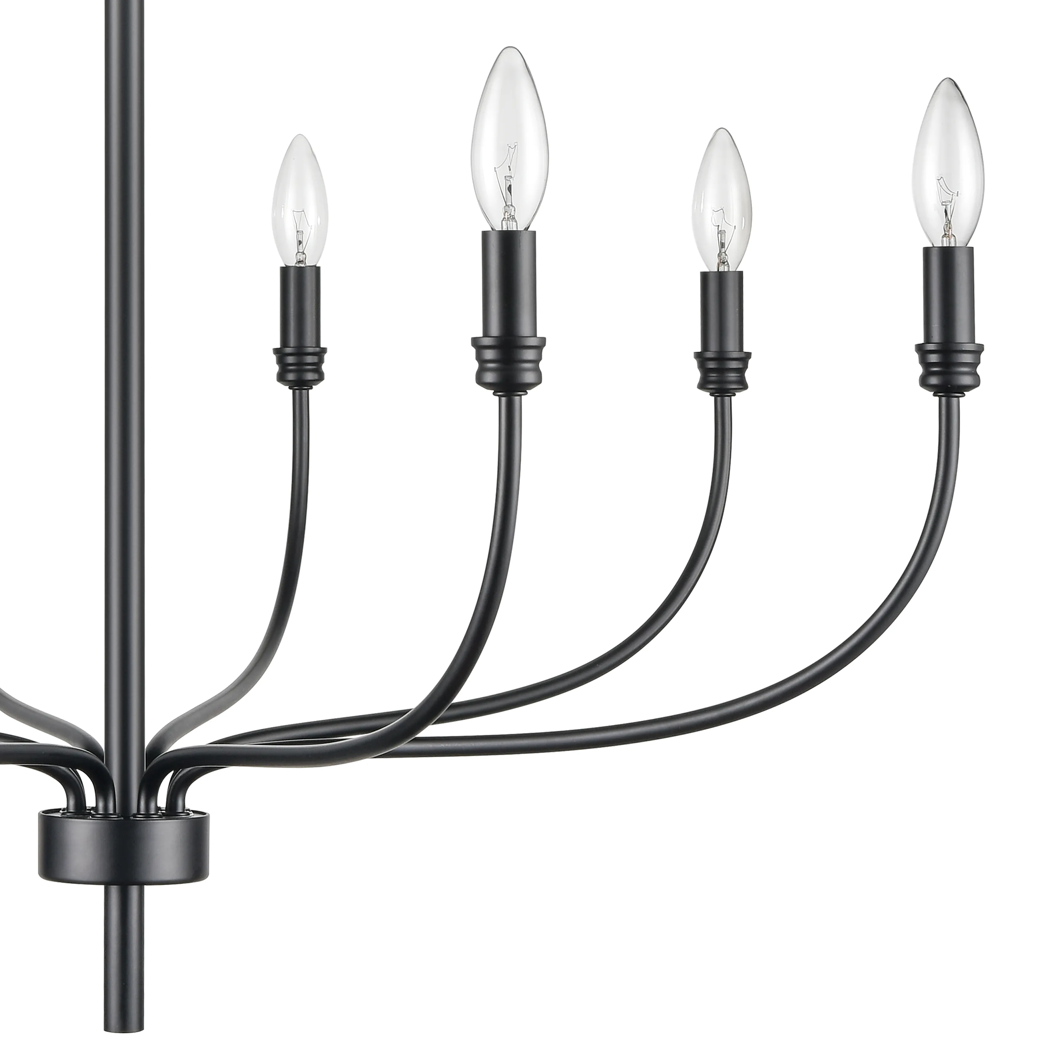 Newland 34'' Wide 8-Light Black Chandelier