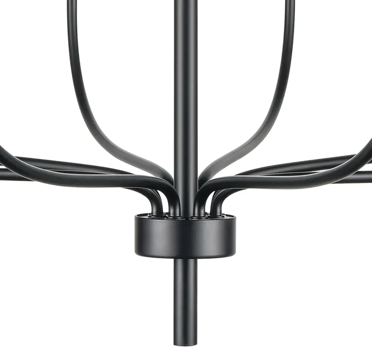 Newland 34'' Wide 8-Light Black Chandelier