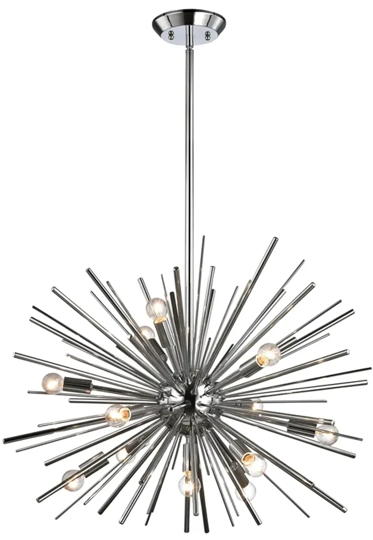 Starburst 27'' Wide 12-Light Silver Chandelier