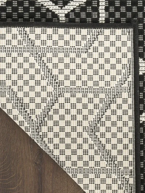 Horizon Indoor/Outdoor HOZ01 Black 4' x 6' Rug