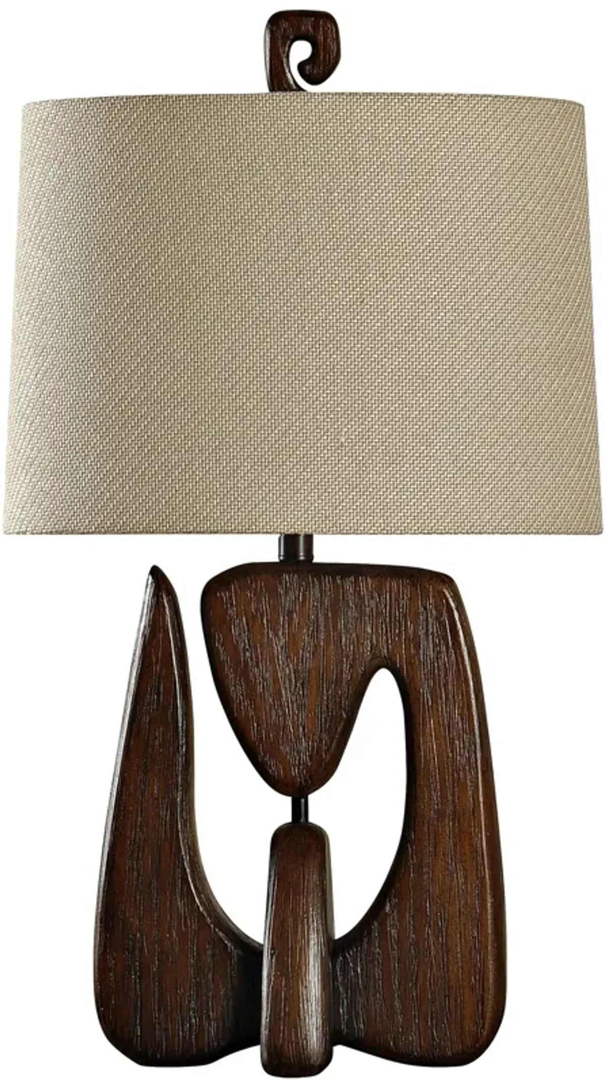 Faux Wood Table Lamp (Set of 2)