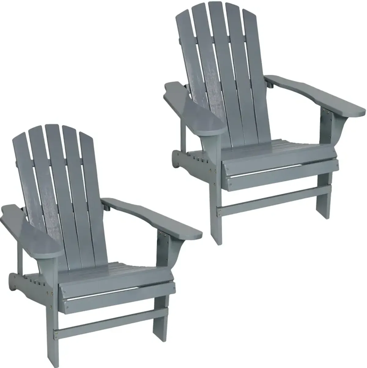 Sunnydaze Coastal Bliss Fir Wood Adirondack Chair