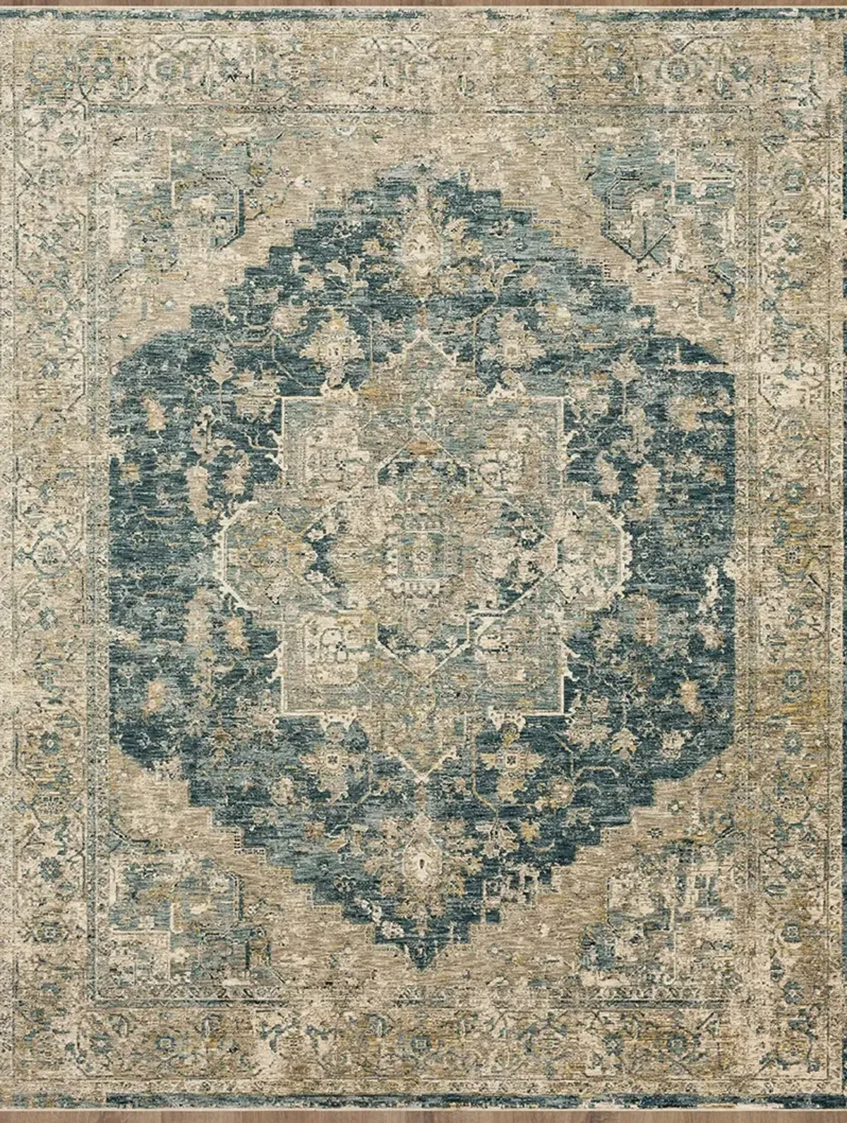 Marash Ezine Blue 2' 7" X 7' 3" Rug