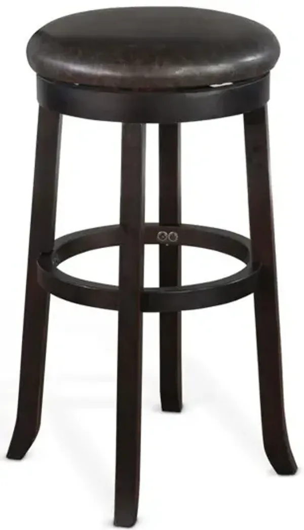 Sunny Designs Wood Bar Swivel Bar Stool with Cushion Seat