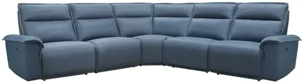 Parker Living 5 Piece Modular Power Reclining Sectional with Power Adjustable Headrests