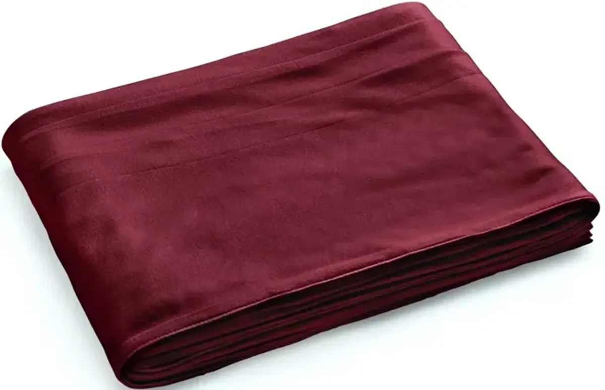 Sunbeam Full Size Electric Fleece Heated Blanket in Garnet