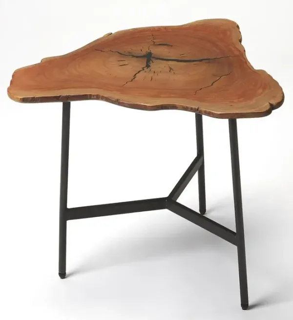 Rustic Live Edge Accent Table, Belen Kox